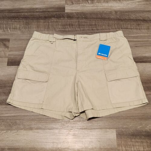 Columbia PFG Men's Half Moon Shorts Fishing Hiking Outdoors Beige New 3XL