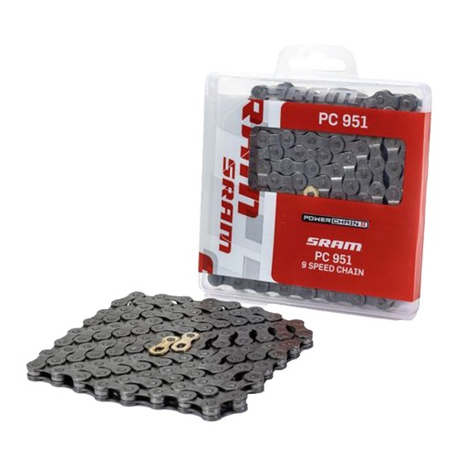 Sram PC951 Powerchain II 9 Speed MTB Chain Bicycle Cycle Incl Gold Link Boxed - Picture 2 of 9