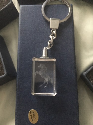 Crystal 3D Horse Lazer Engraved Key Chain- Spirit Horse , Water Spirit Horse - Picture 2 of 4