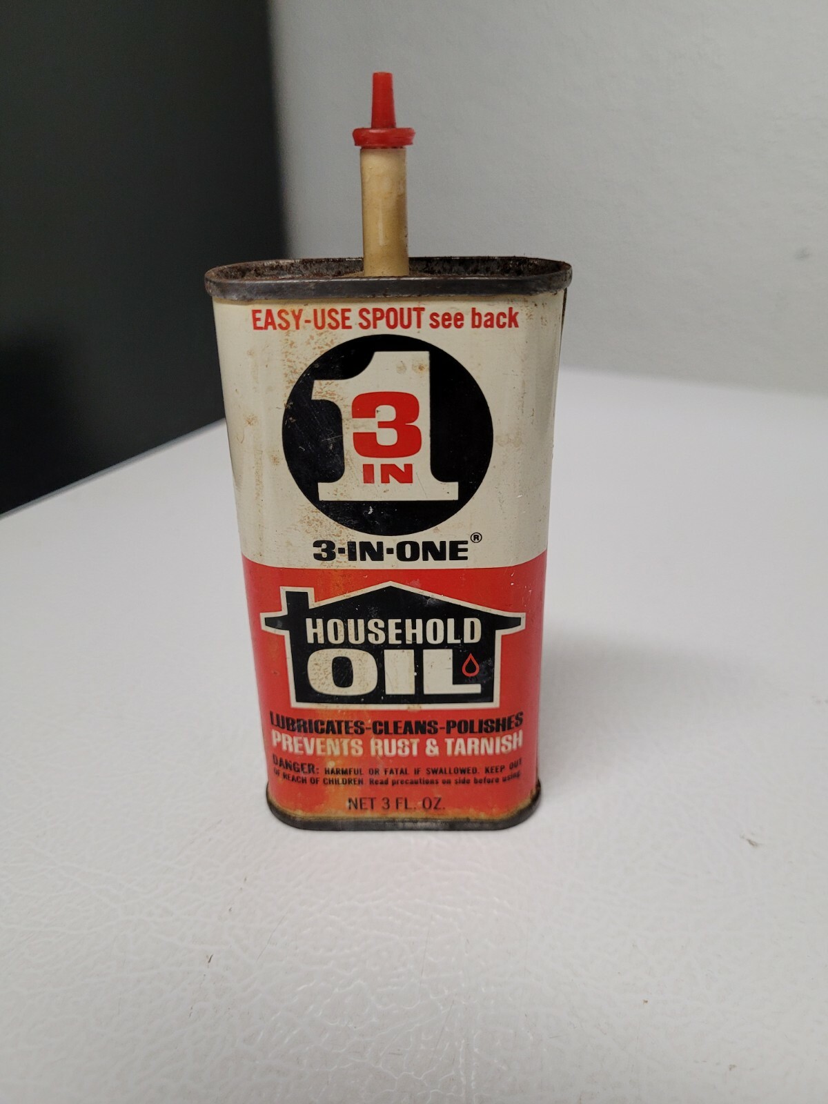 3 in 1 Handy Oiler pre barcode 3 oz Can Household Car Vintage Oil 3in1 ...