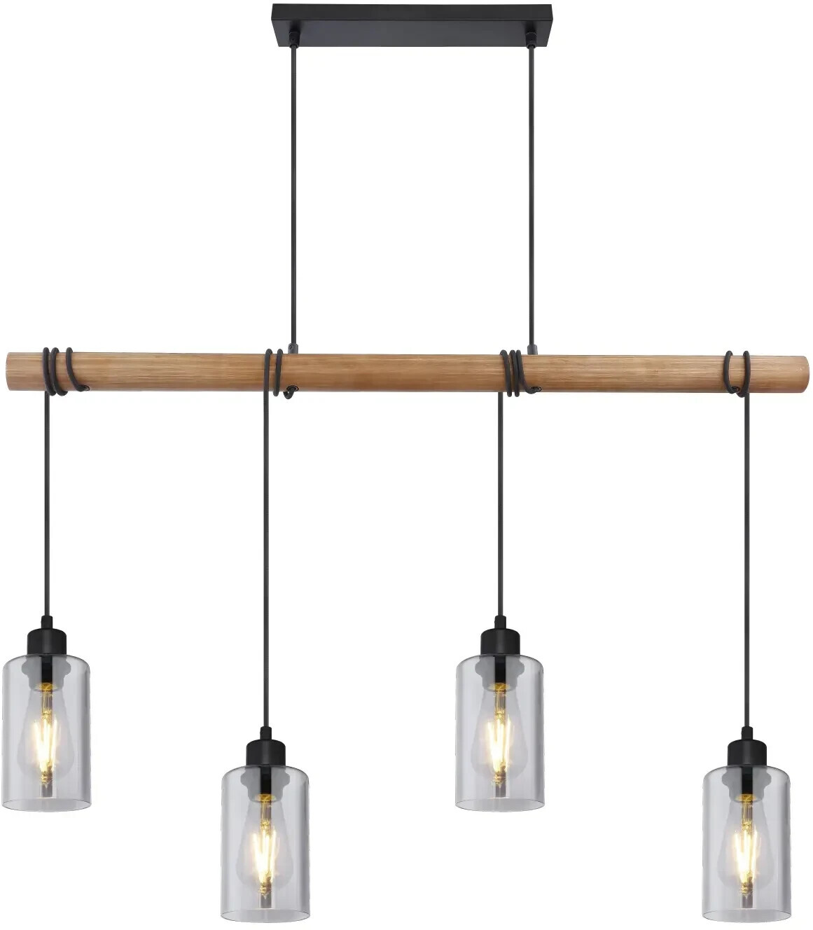 Стеклянная люстра GLOBO Hngeleuchte Leuchten Glas schwarz Metall 98 x 10 x 120 см E27 16190₽