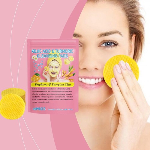 Turmeric Cleansing Pads, Kojic Acid And Turmeric Cleansing Pads New D3 - Picture 7 of 18