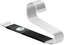 DOIOWN Open Ended Pants Jean Hangers - Stainless Steel Jeans Hangers 10 Pack 
