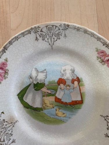 Sunbonnet Babies Homer Laughlin Niagara Plate 7.25" Rare See Notes for Condition - Picture 5 of 9