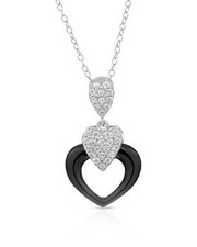 Lovely New Heart Necklace With Cubic zirconia in 925 Sterling silver