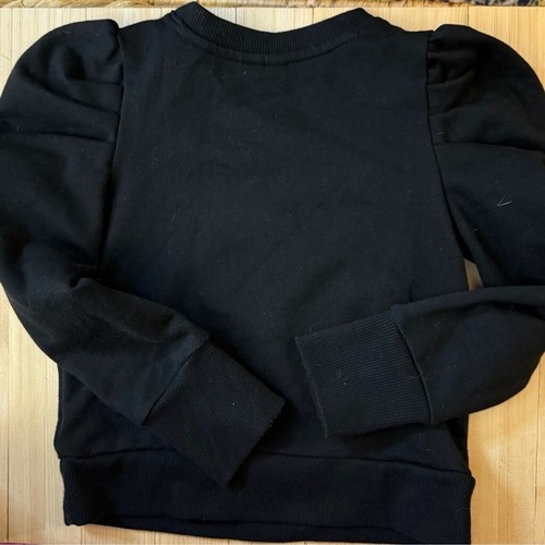 Janie &Jack Black Sweatshirt with White Floral Design. Excellent Condition. 6 - Picture 4 of 4
