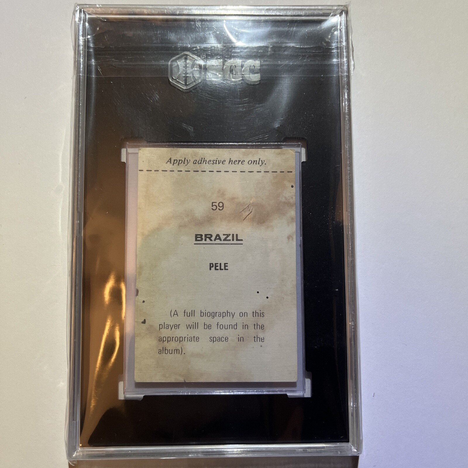 RARE PELE BRAZIL FKS MEXICO WORLD CUP 1970 STICKER #59 SGC 1 view 2