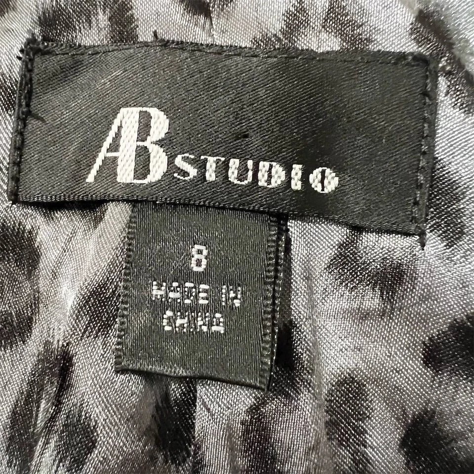 Chaquetón negro para mujer AB Studio talla 8 clásico elegante invierno versátil informal cálido Foto 2 de 4