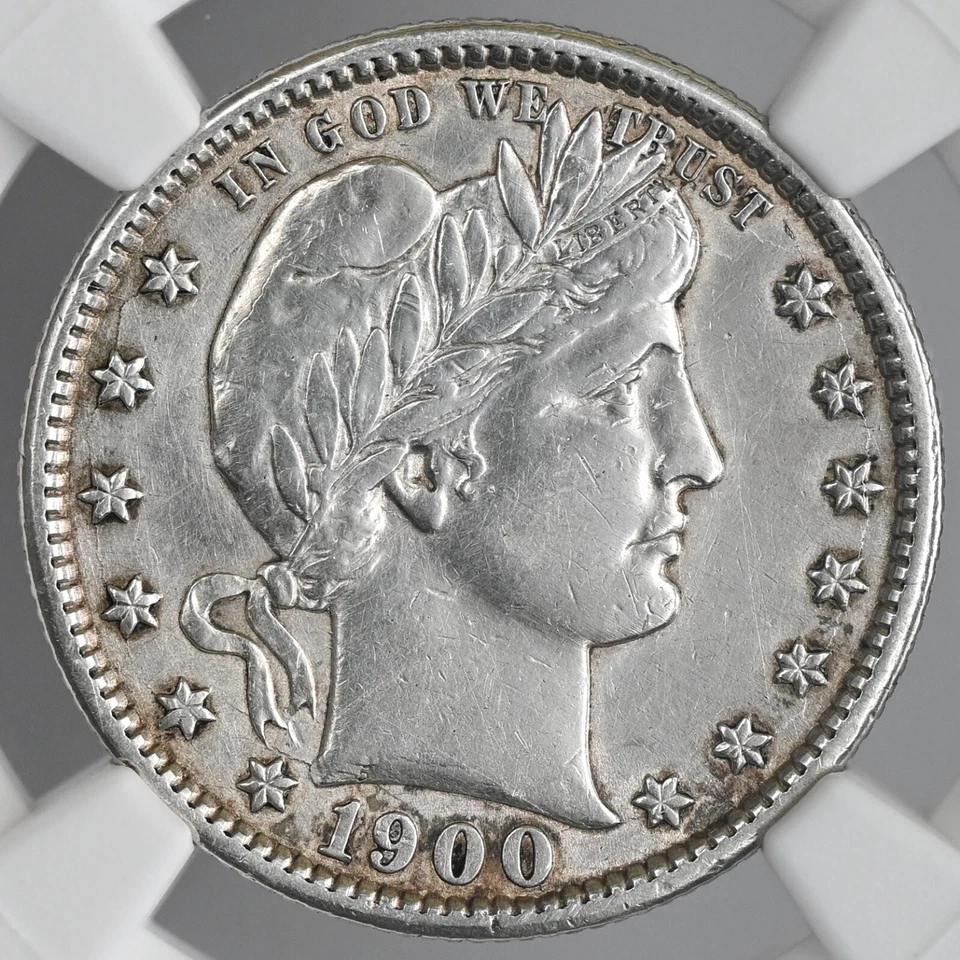1900-S 25C BARBER SILVER QUARTER NGC AU DETAILS "HARSHLY CLEANED" #6904196-018 - Image 2 of 4