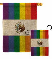 Mexico Pride Garden Flag Support Decorative Small Gift Yard House Banner