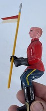 5" Royal Canadian Mounty Missing Hat Spear Vintage 50's figure hard plastic