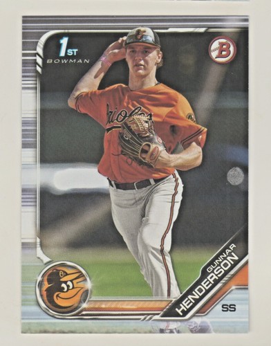 2019 Bowman Draft #BD-22 GUNNAR HENDERSON RC Rookie 1ST BOWMAN QTY AVAILABLE - Picture 3 of 4