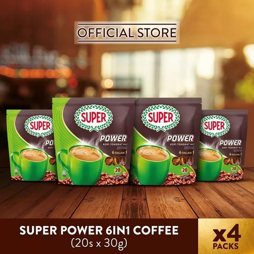 4 Packs Super Power 6 in 1 Instant Coffee TA with Ginseng 20 Sachets x 30g - Bild 4 von 4