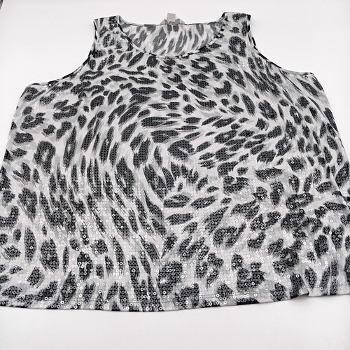Laura Ashley Top Women's 3X Multicolor Shiny Animal Print Design eBay