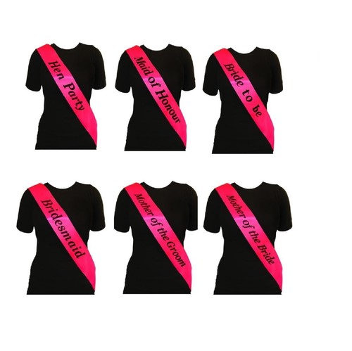 Luxury Hen Night Do Party Sashes Bride To Be Bridesmaid Mother Of Maid Of Sash - 第 1/1 張圖片