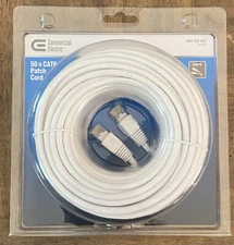 Commercial Electric 50 ft. CAT6 Ethernet BSTC6-50 UTP Ethernet Cable, White