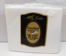 Counted Cross Stitch Fabric Aida 14 Count 20" x 24" Combed Cotton White
