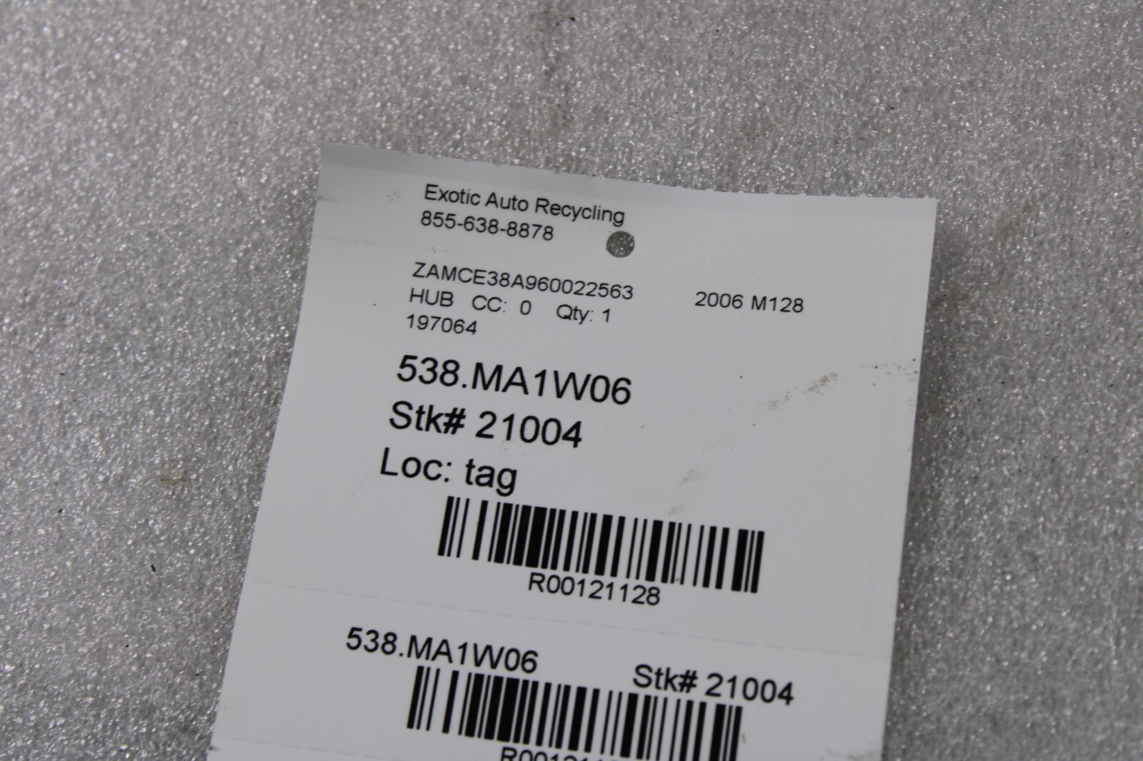 Maserati M128, Coupe, Spyder, Front Wheel Hub, Used, P/N 197064