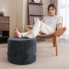 Pouf Ottoman, Round Foot Stool Fluffy Floor Poufs Chair for Living Room Bedroom
