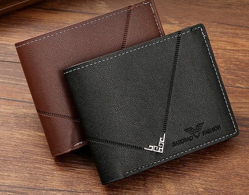 Herren Luxus Kunstleder Weich Etui Kreditkartenhalter Geldbörse Schwarz Braune