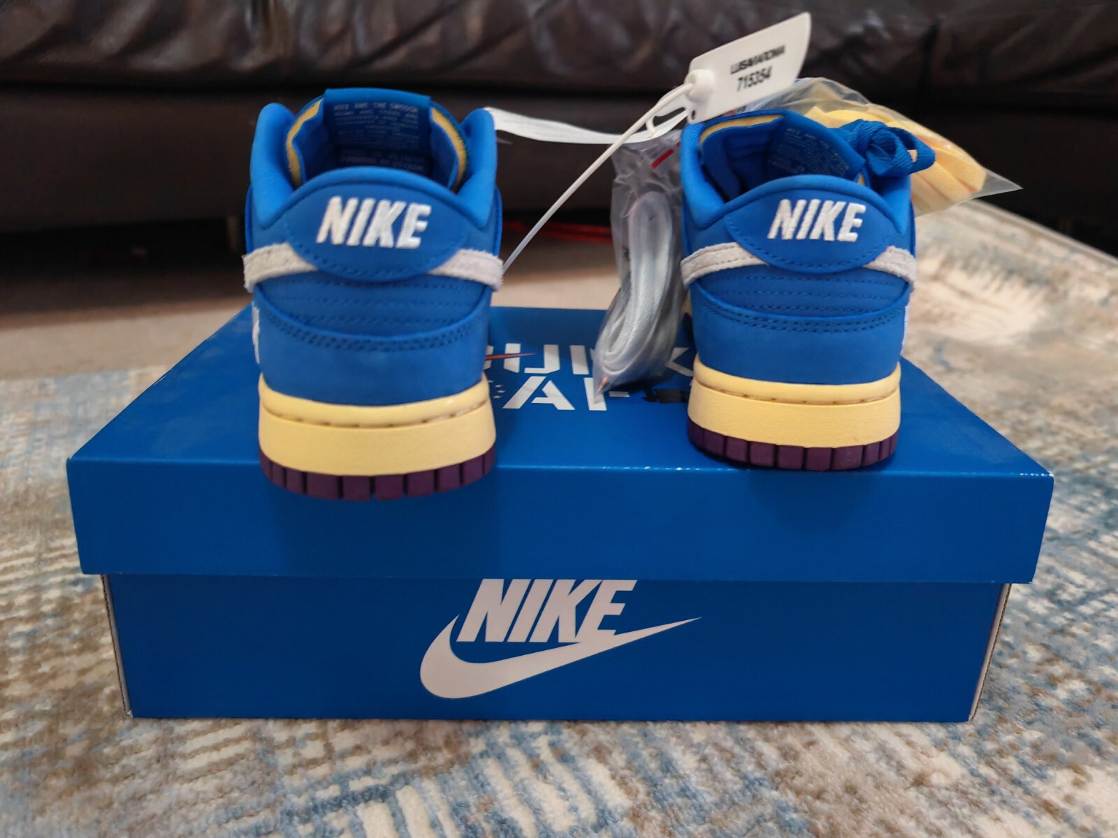 Nike Dunk Low x Undefeated UK 6 US 7 UNDFTD 5 On It Dunk vs AF1 Grey image 6