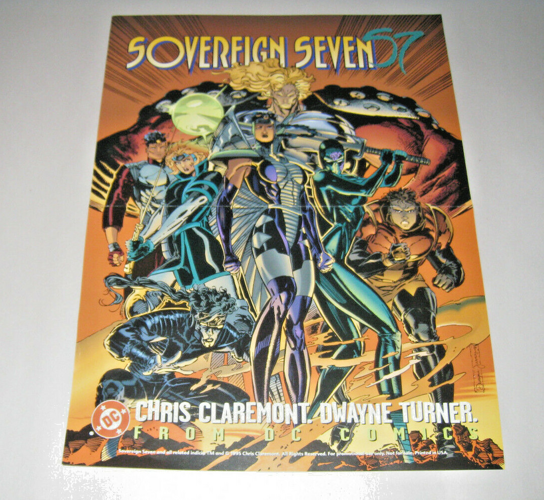 1995 Poster Sovereign Seven S7 Chris Claremont Dwayne Turner