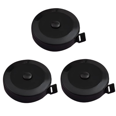 3 Pack Soft Automatic Retractable Measuring Tape for Body 3pcs Black 