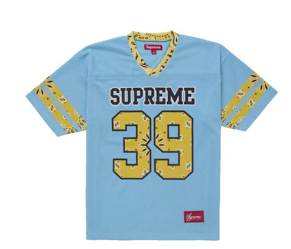 シャツ 25ss Supreme Bandana Football Jersey XL Supreme SS25 Blue Bandana Football Jersey XL Brand New | eBay