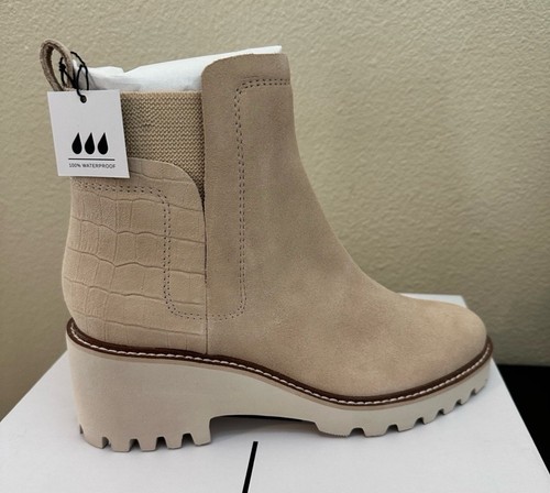 Dolce Vita Huey H2O Wide Booties Dune Suede Size 8 NIB - Picture 1 of 6