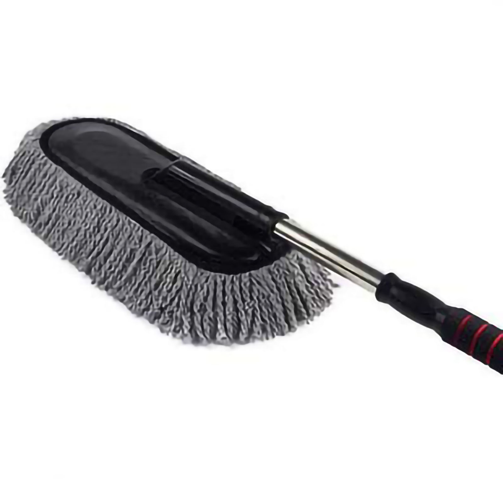 Gray Microfiber Car Wash Brush Scratch Free Multipurpose Extendable Handle