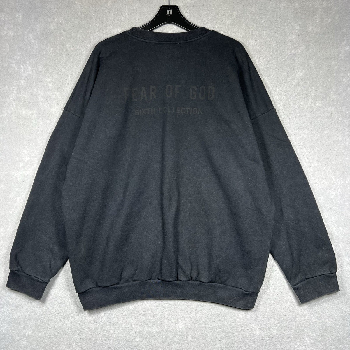 トップス fear of god sixth collection sweat tee Fear Of God Sixth Collection XV FOG T-Shirt Mens Size Large Black