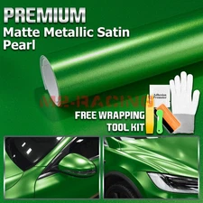 Matte Metallic Satin Pearl Forest Green Car Vinyl Wrap Sticker Sheet Decal Film