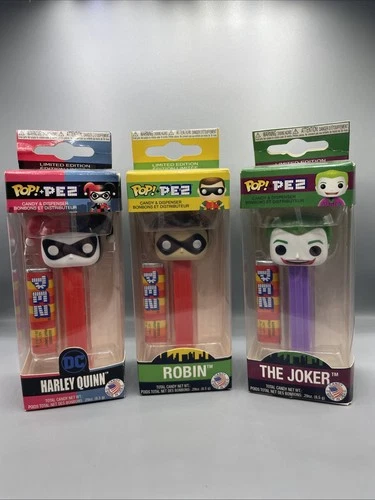 FUNKO POP! DC Pez Set Harley Quinn, Joker, Robin