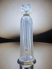VTG Lucien Lelong 7” Indiscret French Frosted Perfume Bottle 1930s Bow Draped