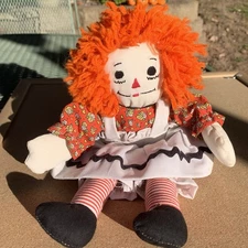 Vintage Homemade Raggedy Ann Doll Red Shirt 11”