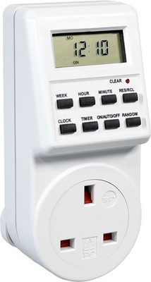 Plug-in programmierbare digitale Zeitschaltuhr - Wöchentlich 12/24 Stunden Elektro/Beleuchtungssteuerung