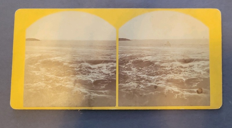 Cape Ann Gloucester Mass. Bass Rocks Stereoview Photo Card 