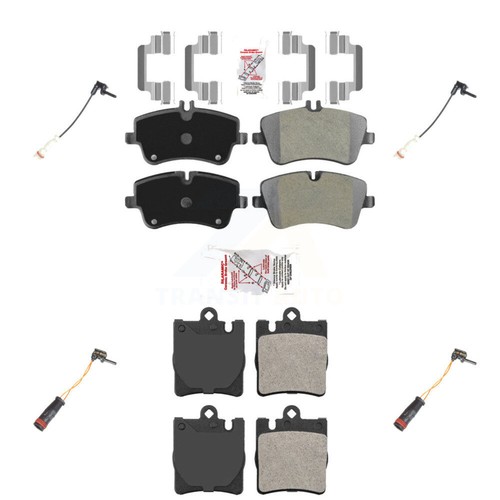 Front Rear Ceramic Disc Brake Pads And Wear Sensors Kit For Mercedes-Benz CLK320 - Picture 7 of 9