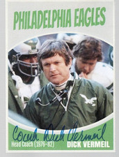 Dick Vermeil Signed Football Hall of Fame Card Autograph EAGLES RAMS HOF COACH 4
