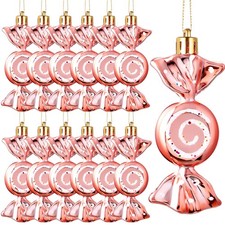 Threan 12 Pcs Christmas Candy Ornaments Hanging Glitter Candy Cane Decoration...
