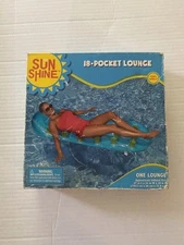 ViTG Sun Shine 18 Pocket Adult Size Inflatable Pool Lounge Float! Unused!! New!