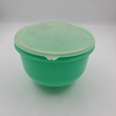Tupperware Crisp It Lettuce Keeper Bowl 3L 12.5 Cup Jadite Green w/ Frosted Lid 