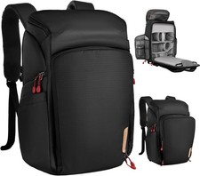 25L Large Capacity Camera Case with Raincover for 15.6 Inch Laptop