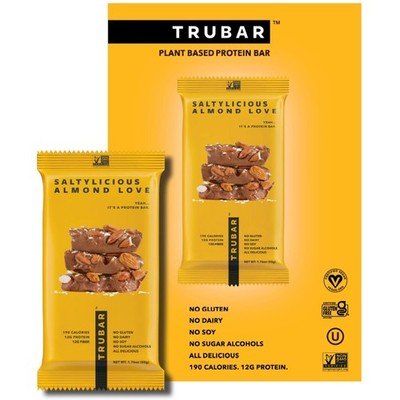 TRUBAR Vegan Protein Bar, Saltylicious Almond Love, 12 Count (Pack of 1) 