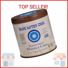 Blue Lotus Chai Tea - Traditional Masala Chai - Makes 100 Cups - 3 Ounce Masala