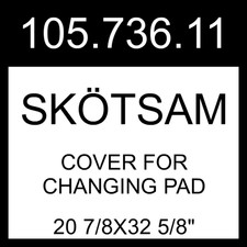 IKEA SKOTSAM SK TSAM Cover For Changing Pad Beige 20 7/8x32 5/8" 105.736.11