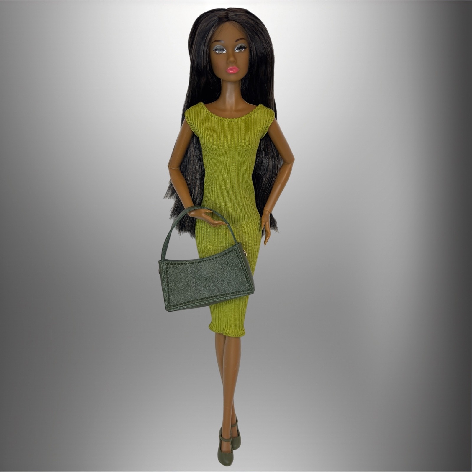 Eledoll Fashion Pack Clothes for 12 inch Fashion Doll Green Dress JADE Set