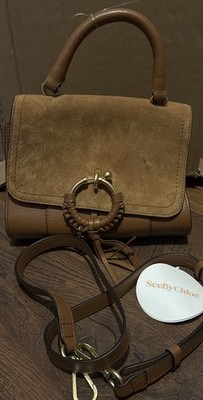 See By CHLOE Joan Mini Crossbody Leather Suede Bag Brown New With Defects