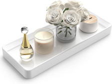 12" Countertop and Vanity Tray - Kitchen Tray for Soap Bottles - Rectangular Van