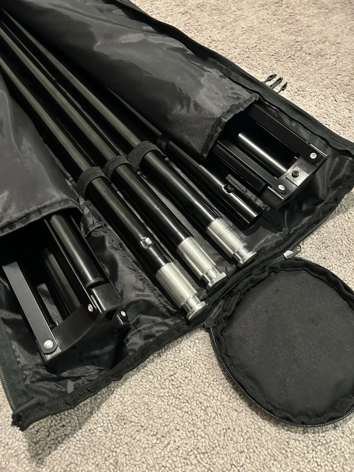 StudioPro Photography Studio Backdrop/Lighting Kit w/2 tripods, Crossbars, & Bag - Image 4 of 4